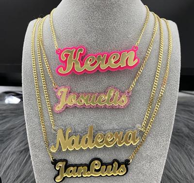DIY Acrylic Custom English Letter Name Necklace - European & American Style