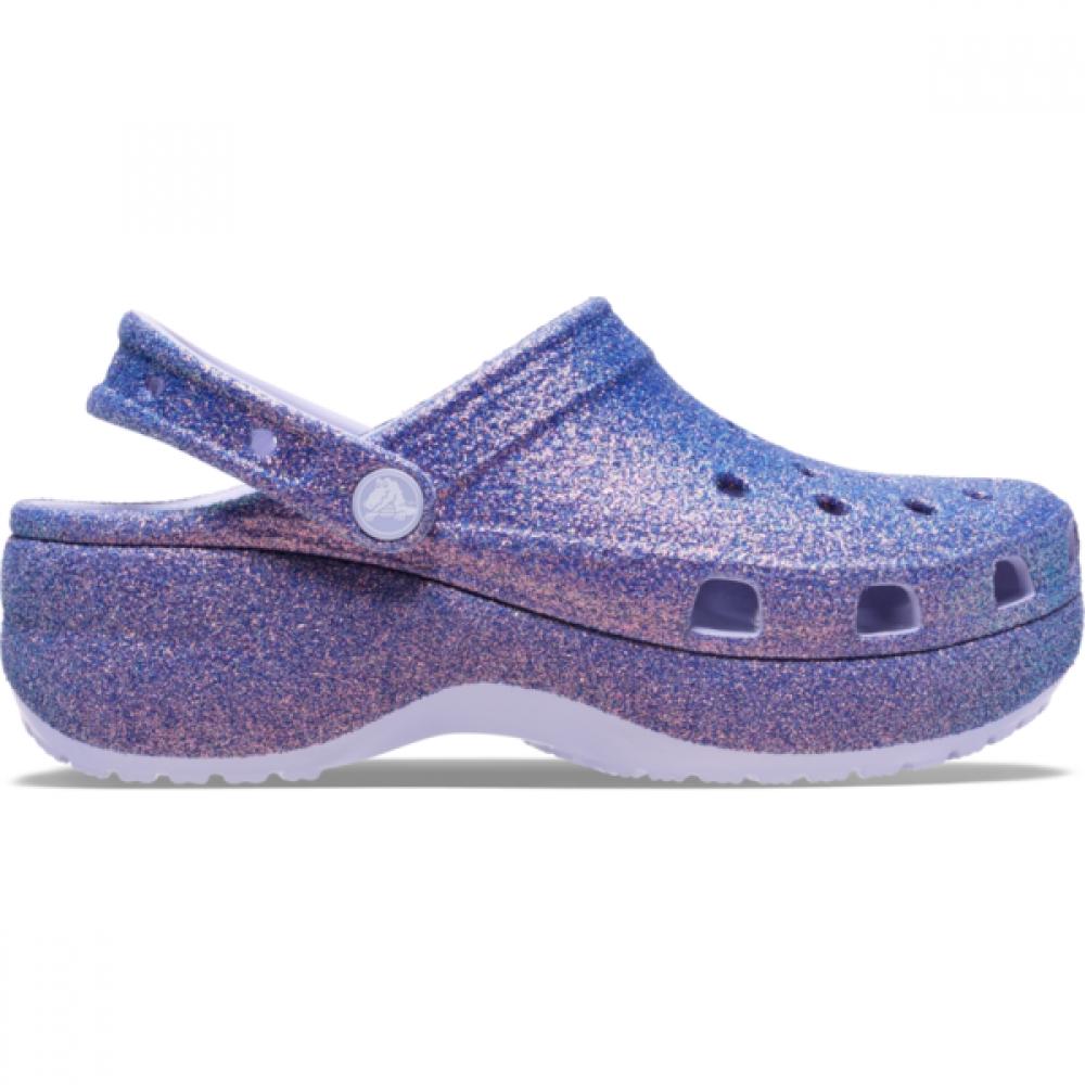 Crocs Platform Irid Glitter Clog Purple Moon