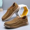 Fashion Solid Color Soft Cow Leather Loafers for Men Fashion 2025 New Designer Casual Shoes Male Spring Autumn Light Retro Shoes Man