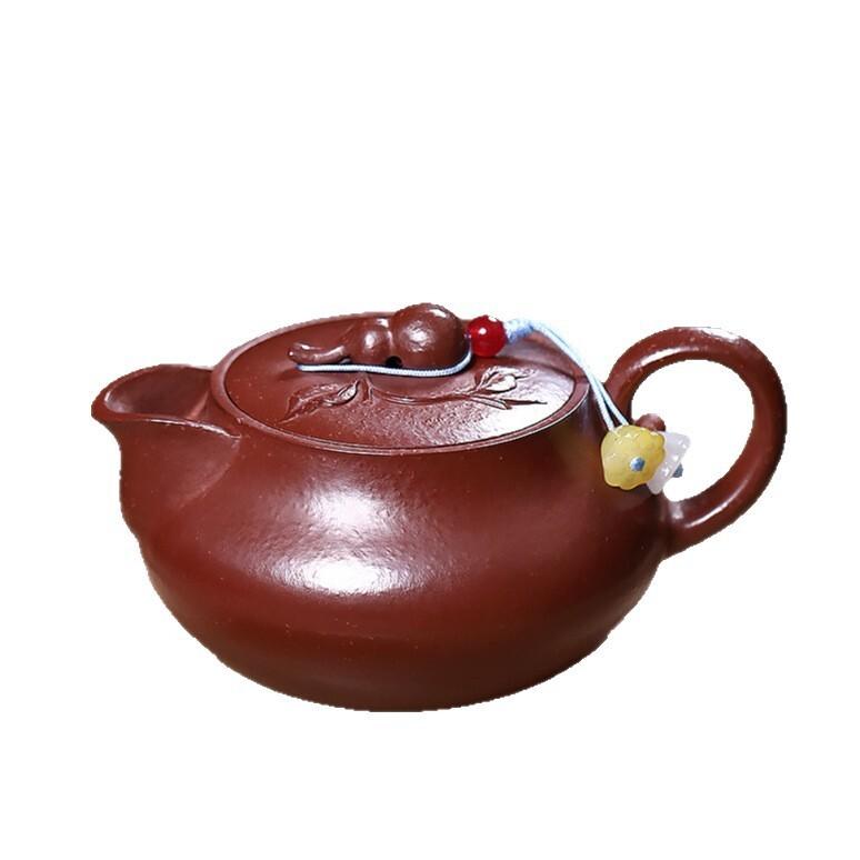 

120ml Classic Yixing Purple Clay Teapots Handmade Gourd Pot Raw Ore Zhu Mud Kettle Zisha Tea Set Tea Ceremony Drinkware Supplies