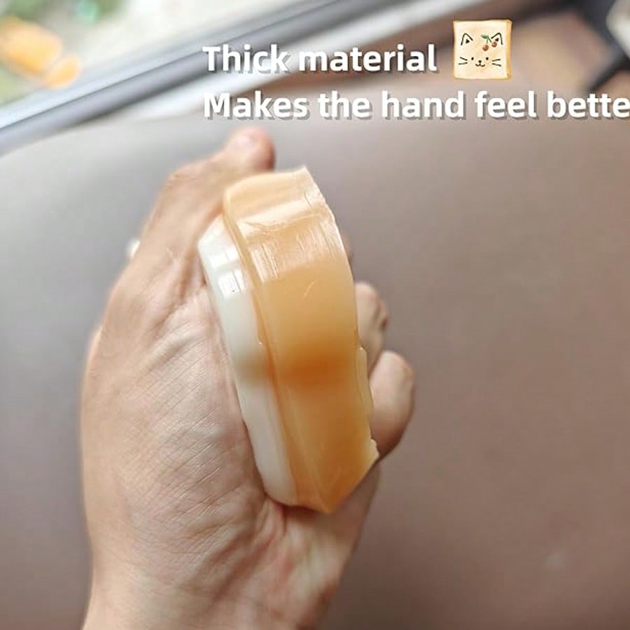 Taba Squishy Toast Toys,Kawaii Stress Relief Fidget Sensory Toys,Soft Silicone Squeeze Gifts For Children, Teens,Adults Stress Relieving Magic Tool