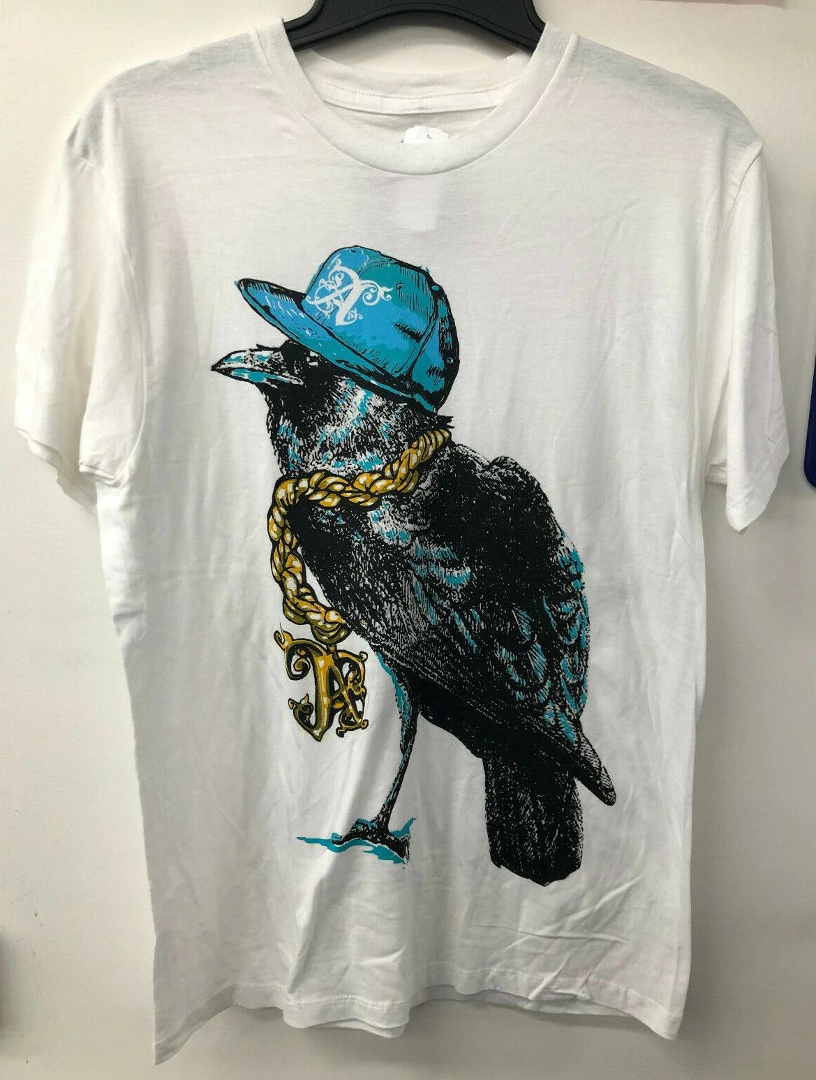 ALAB Clothing Thug Raven Crow T-Shirt A Cap White Medium XL