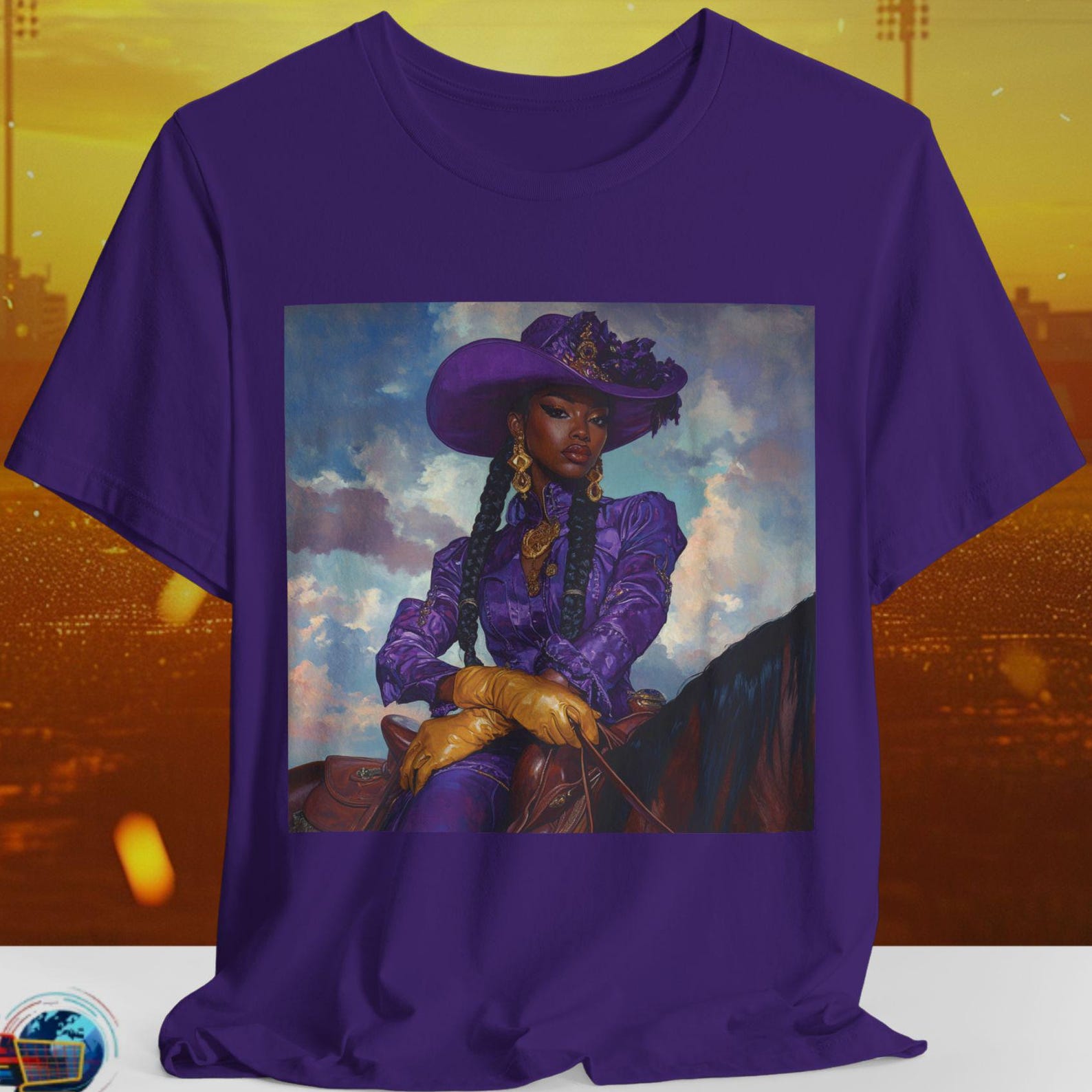 Black Cowgirl Shirt | African American Rodeo Tee | Melanin Apparel Top | Afro Queen Vintage Tee | Western Queen Shirt M