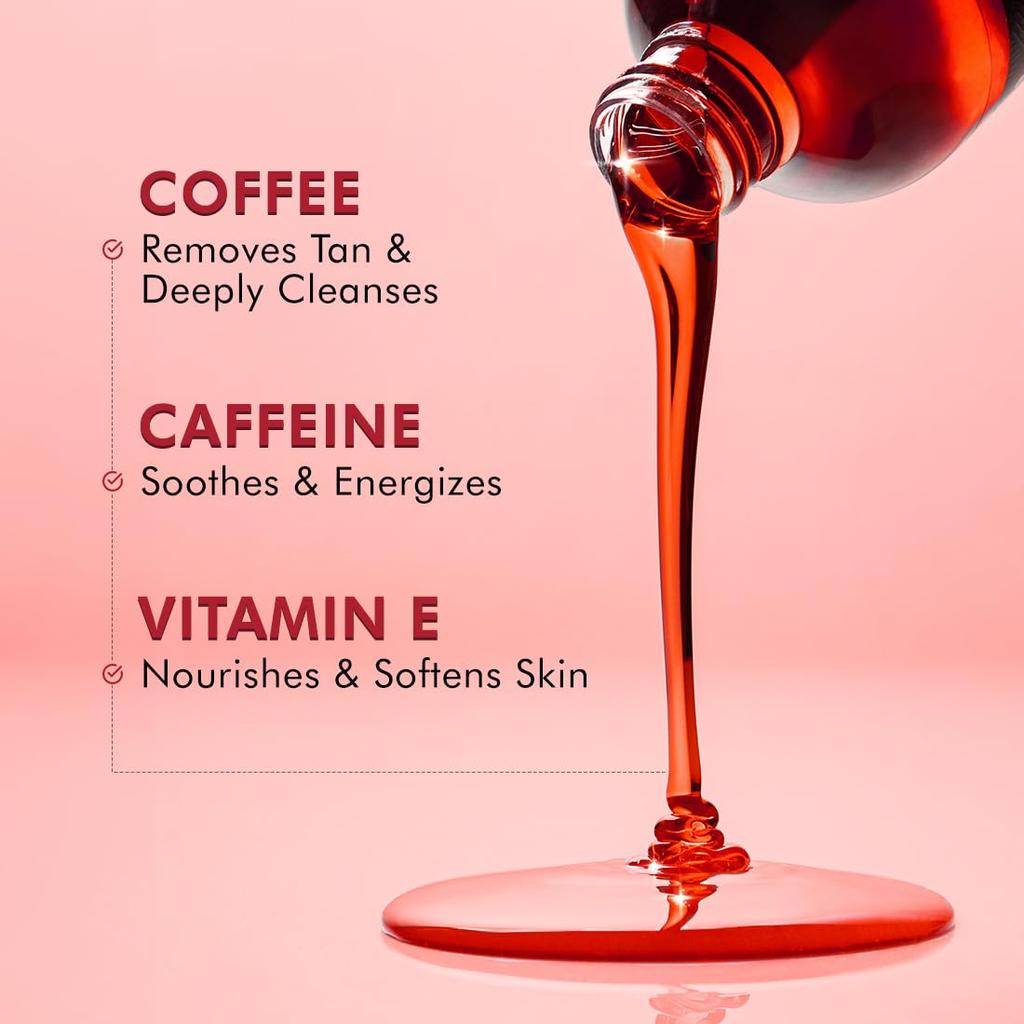 mCaffeine Coffee Body Wash With Berries 300 Ml Fruity Fragrance Shower Gel For Men Women Deep Cleansing Glow Skin Care