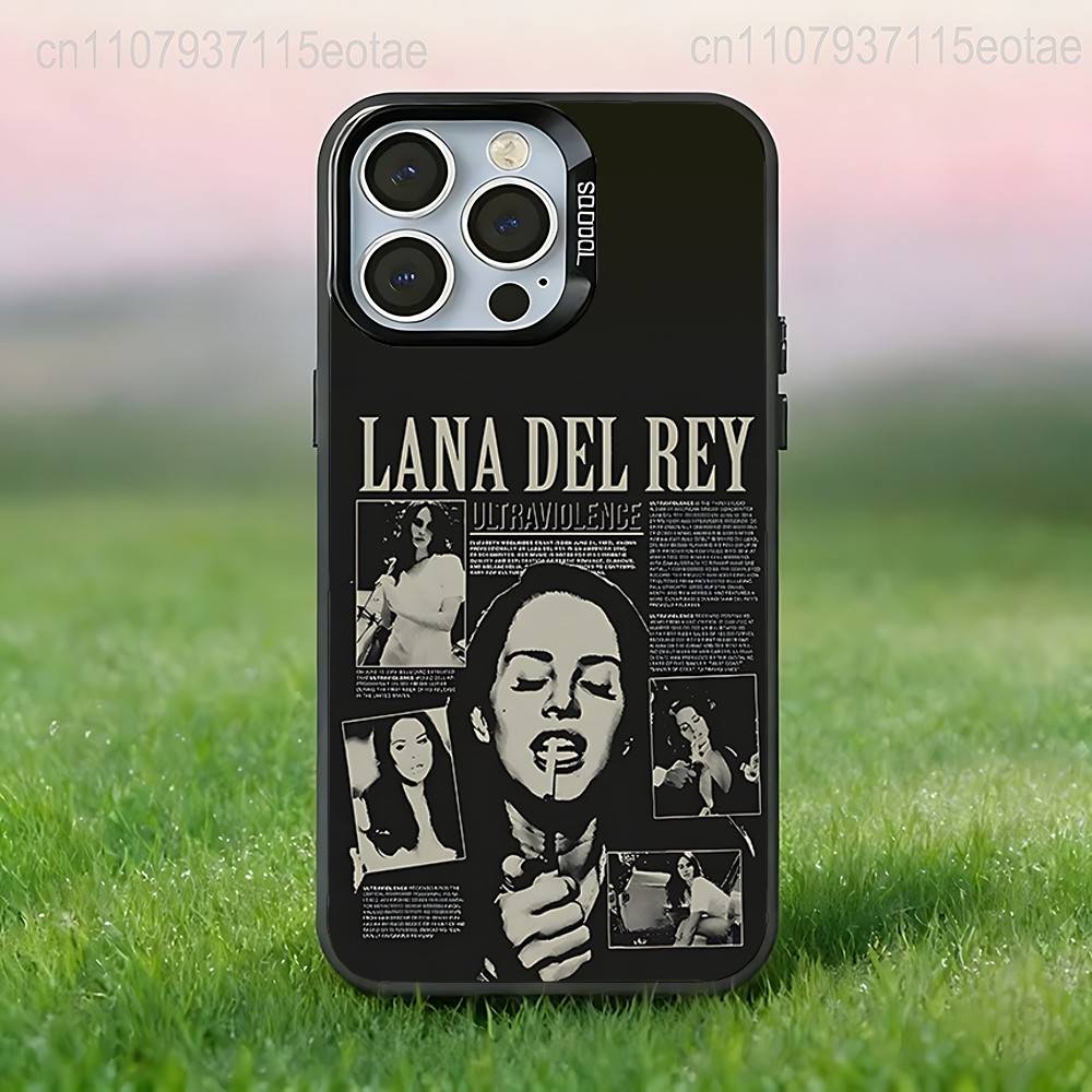L-Lana Del Rey Singer Black Phone Case Compatible with iPhone 17 16 15 14 13 12 11, Pro, Max, Plus, E, Air, Mini