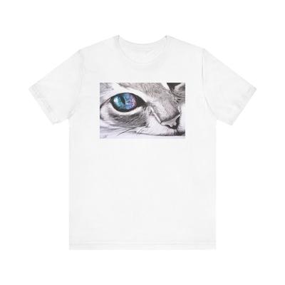 T-shirt Unisex a Maniche Corte Ispirata al Vintage Disegno Cartone Animato Gattino Top Maglietta