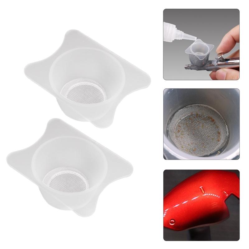 2 st filterkopp färgrengöringskopp modell airbrushtillbehör del färgrengöringskoppfilter för sprutpistoler verktygsersättning