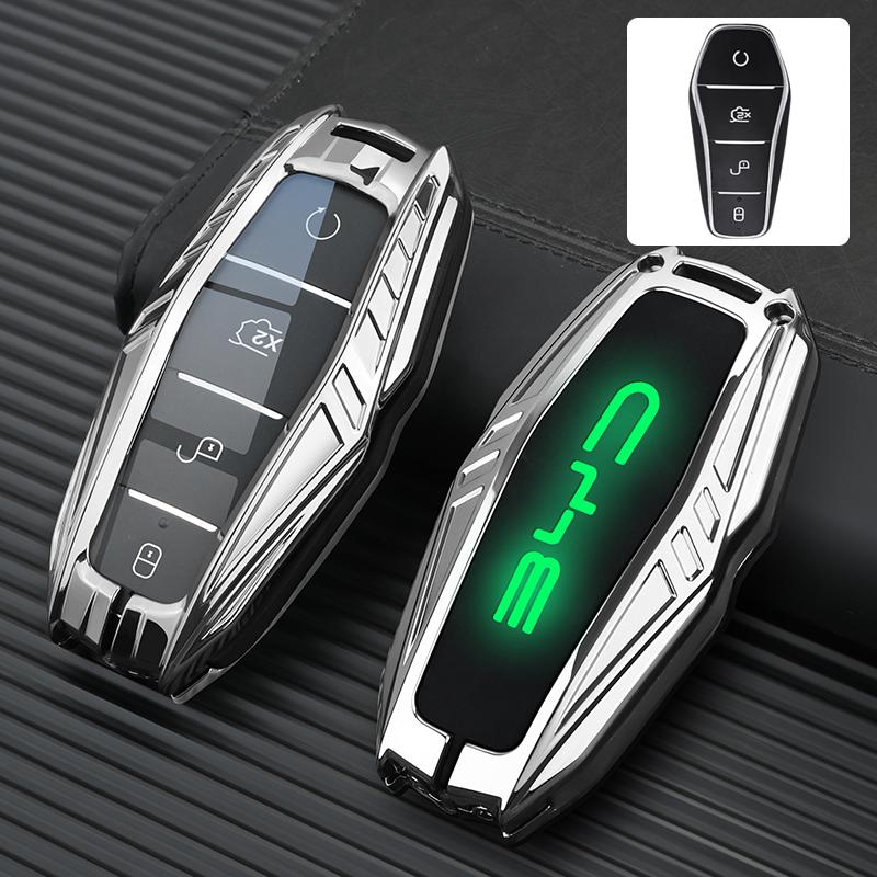 

Автомобильный кожаный чехол-брелок из цинкового сплава для BYD Atto 3 Han EV Dolphin Lied Tang Dm Qin PLUS Song Pro MAX Yuan Аксессуары для брелоков
