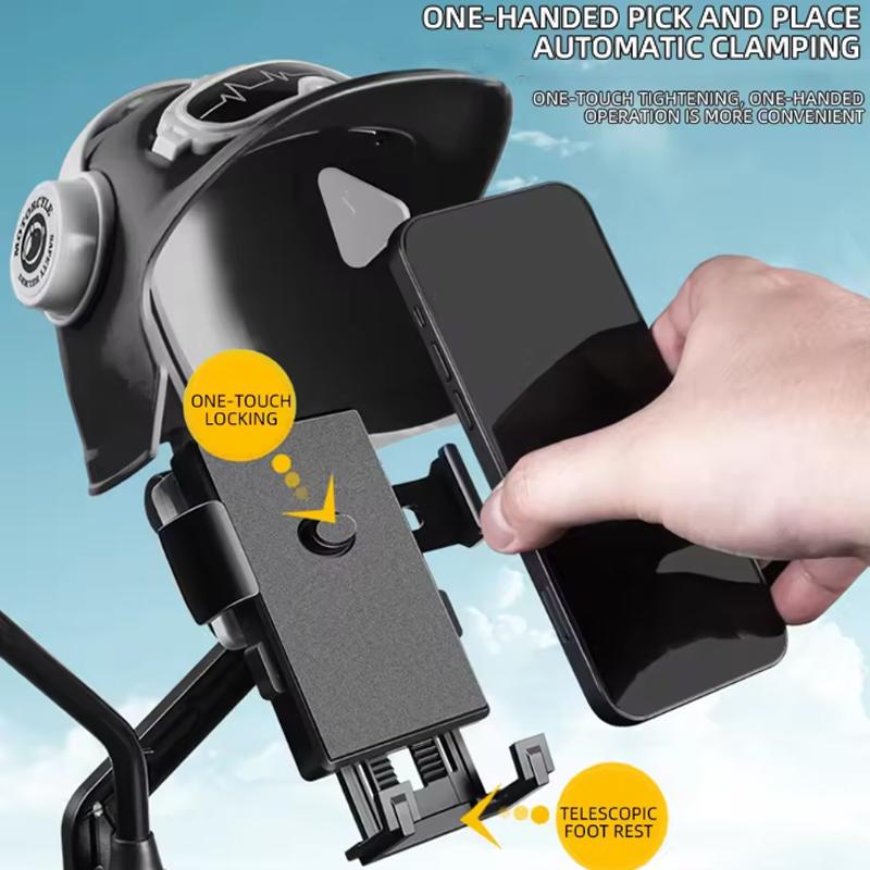 Universal Phone Holder Motorcycle Mobile Phone Holder Cute Small Helmet Shape Phone Stand Motorcycle Handle Gravity Mount