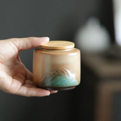 Puszka na herbatę ceramiczna 220 ml Kreatywny słoik do przechowywania Mała puszka do przechowywania herbaty Japoński styl Szczelny słoik