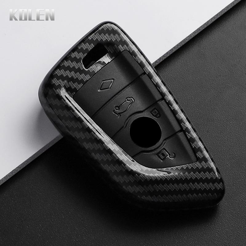 ABS Carbon Fiber Car Key Case Cover For BMW X1 X3 X5 X6 X7 1 3 5 6 7 Series G20 G30 G11 F15 F16 G01 G02 F48 Protected Shell Fob