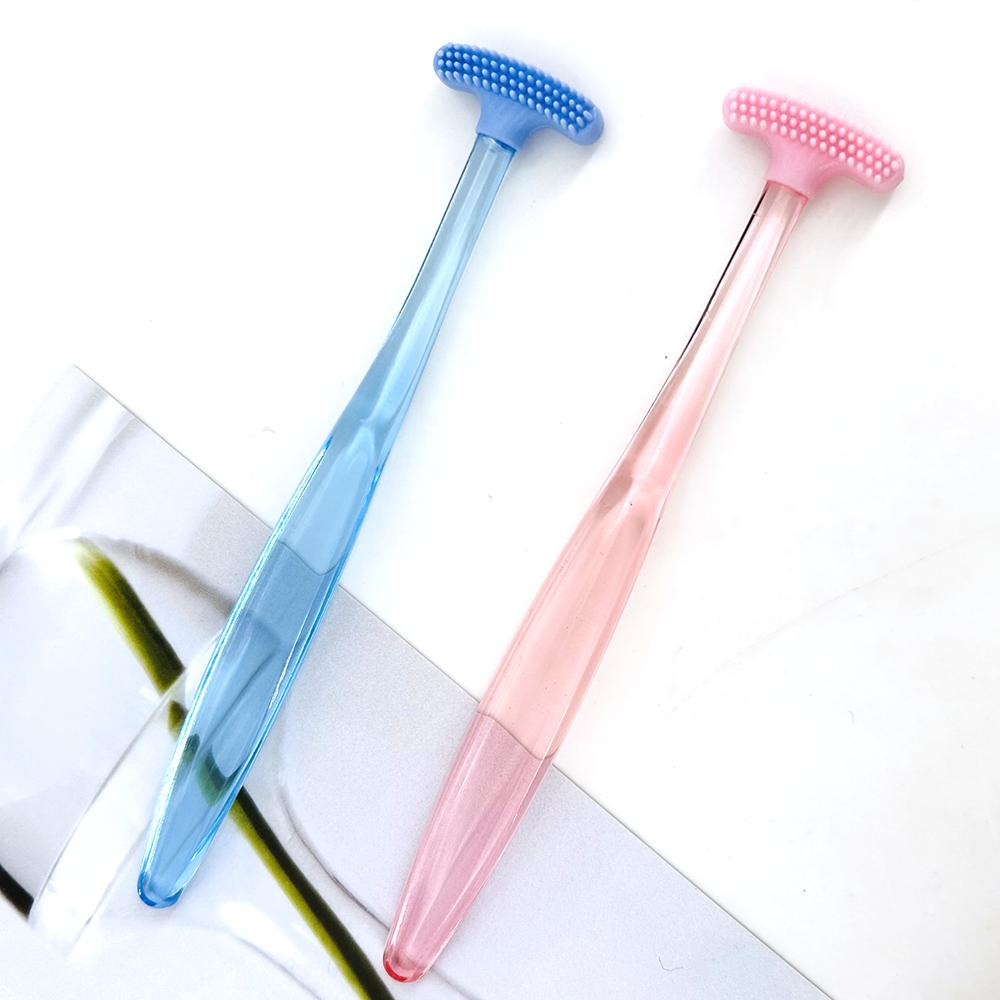Silicone Tongue Scraper Toothbrush Oral Cleaning Brush For Fresh Breath And Healthy Tongue Surface Clean