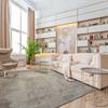 Modern Living Room Rug Block Patterns Beige 160x230