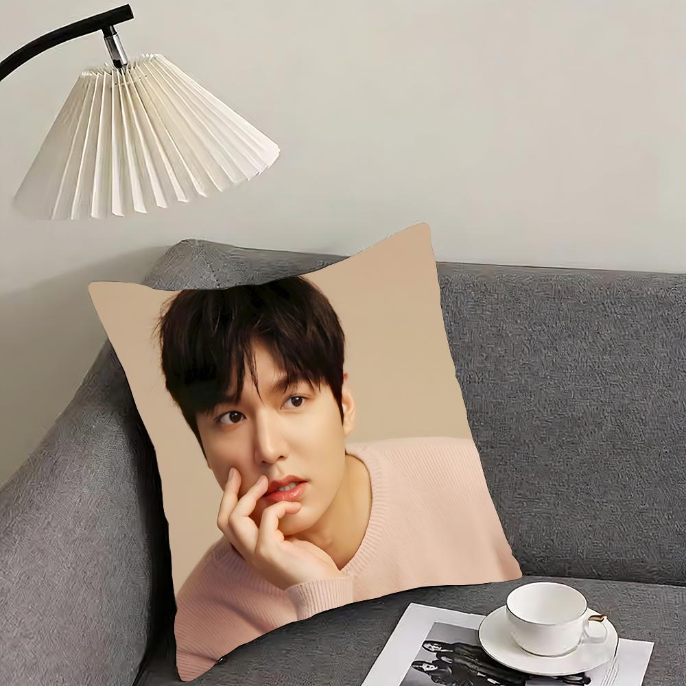 korean Lee MinHo Cushion Cover Reversible Plush Pillow Cover – For car, sofa, bedroom, perfect as a gift.