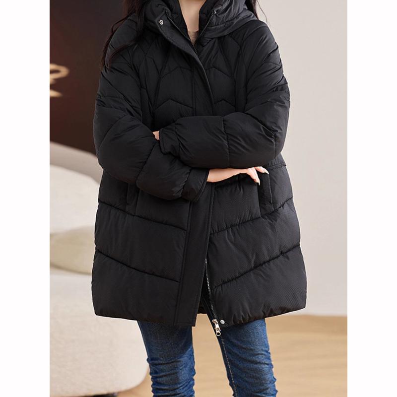Zimní dámské bundy s kapucí Zesílené Teplé Vycpané Kabáty Ležérní Dlouhé Parky Oblečení Volné Svrchní Oblečení