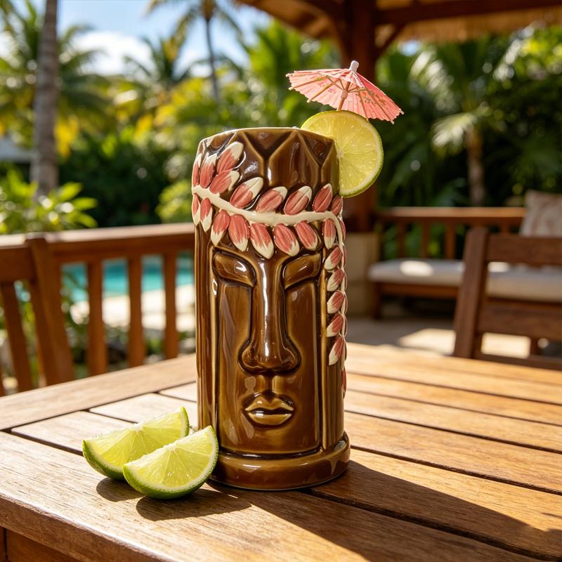 Creative Ceramic Cup TIKI Cup Bar Playing Cards Witch Doctor Statue Hawaiian Cocktail Cup Personalized Wine Glass Best Gift Cup