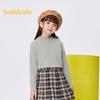 Balabala Girls' Winter Half-High Collar Knit Sweater