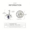 Charms 925 Silver Airplane Passport Earth Beads. Womens Original 925 Bracelets and Bangles DIY Jewelry Pendant Gift
