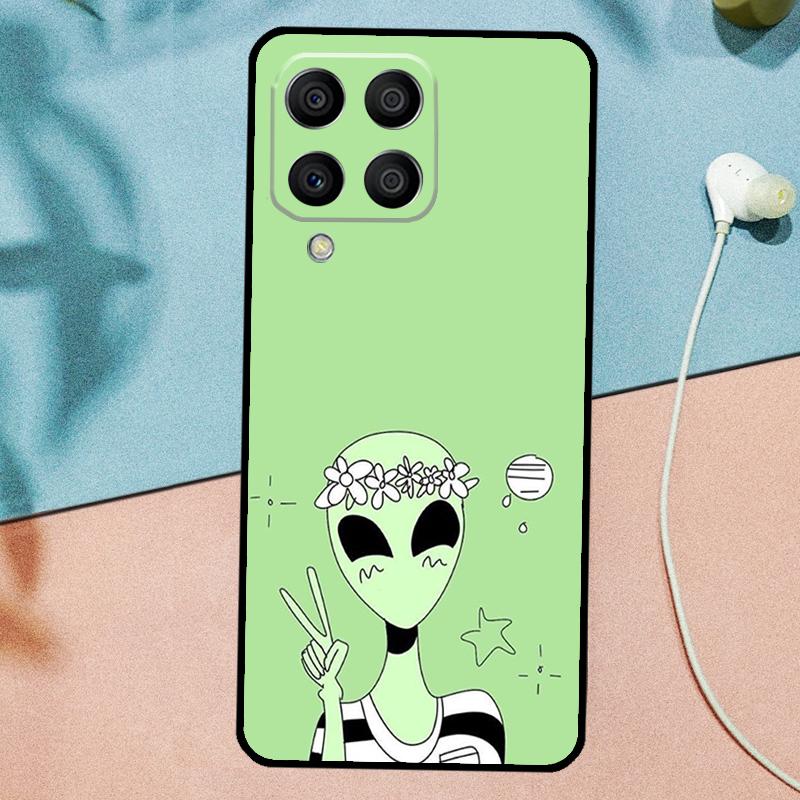 Aesthetics Cute Cartoon Alien For Samsung Galaxy M14 M34 M54 M20 M06 M16 M12 M13 M15 M35 M55 M33 M53 M21 M31 M32 M52 Case