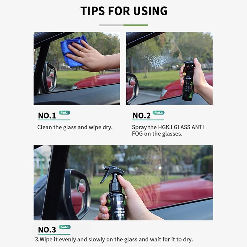Anti-Fog Interior Windshield Treatment Car Glass Defogger Cleaning Spray Prevents Windshield Fogging To Improve Driving Visibility, No Streaks or Haze