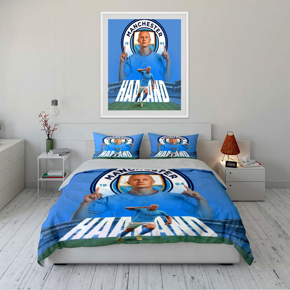 Manchester Haaland Bedding Set Bedding Duvet Cover Set Duvet Cover Pillowcases Home Decor (1 * Duvet Cover 2 * Pillowcases, Without Duvet Insert)