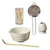 5Pcs Japanese Matcha Tea Set Spout Matcha Bowl Bamboo Whisk And Holder Strainer Scoop Artisanal Matcha Brewing Kit