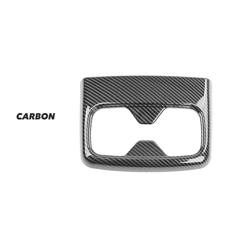 For Kia Telluride -2025 Carbon Fiber Style ABS Rear Passenger Seat Water Cup Holder Frame Cover Trim Accessories LHD/RHD