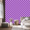 Purple Lavender and Violet Checkered Wallpaper for Living Room and Bedroom 50x1000