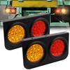 Ygmylandbb LED Truck Tail Light 24V Trailer Light Small Turn Signal Mode Light Truck Truck Lighting Red Red and Yellow Light Waterproof Set of 2