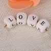 100pcs Mixed Maple Square Bead Letter Cube Loose Spacer Beads For DIY Jewelry Making
