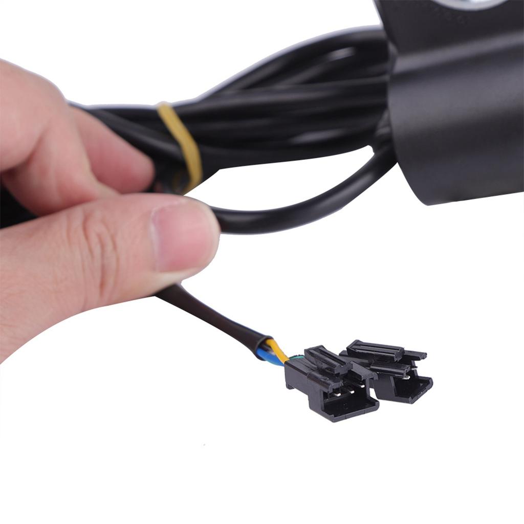 Thumb Voltmeter with LCD Digital Battery Voltage Display and 3 Speed Switch for Bike Bicycle