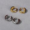 Maillard Ouroboros Enamel Earrings Women'S Light Luxury Niche Design Sense Advanced Sense Circle Earrings New