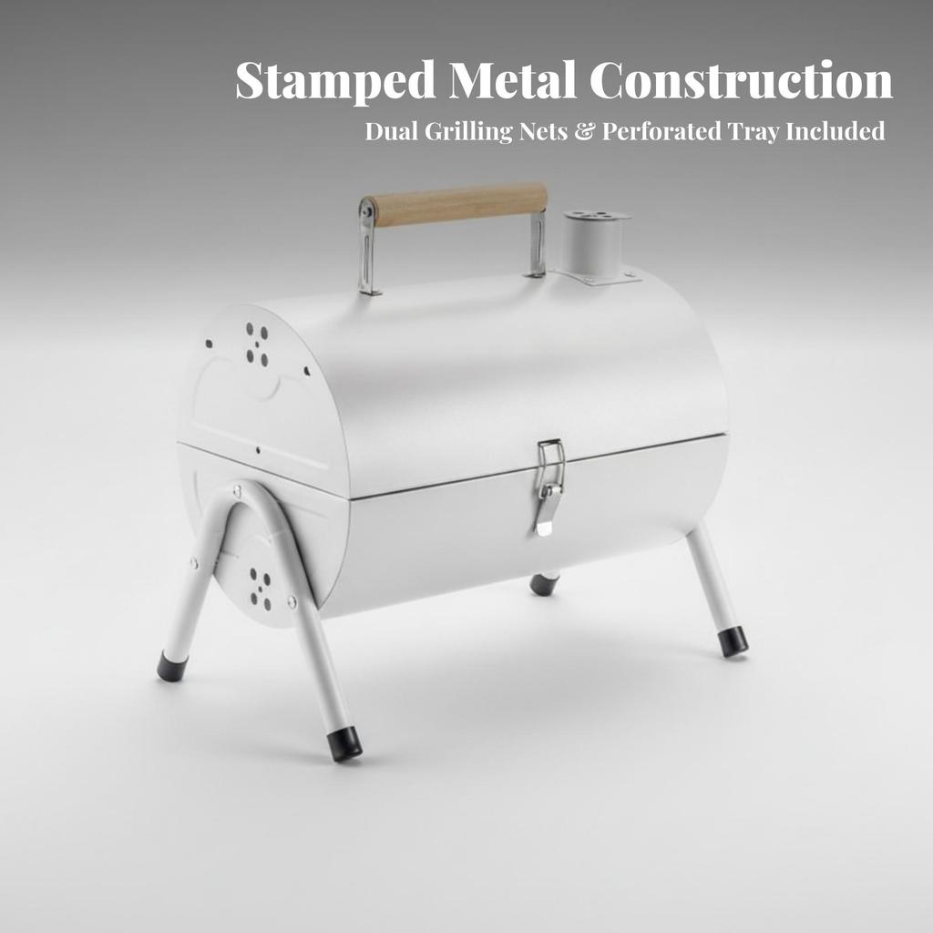 Portable Charcoal Grill Lidded Folding Easy To Assemble for Patio