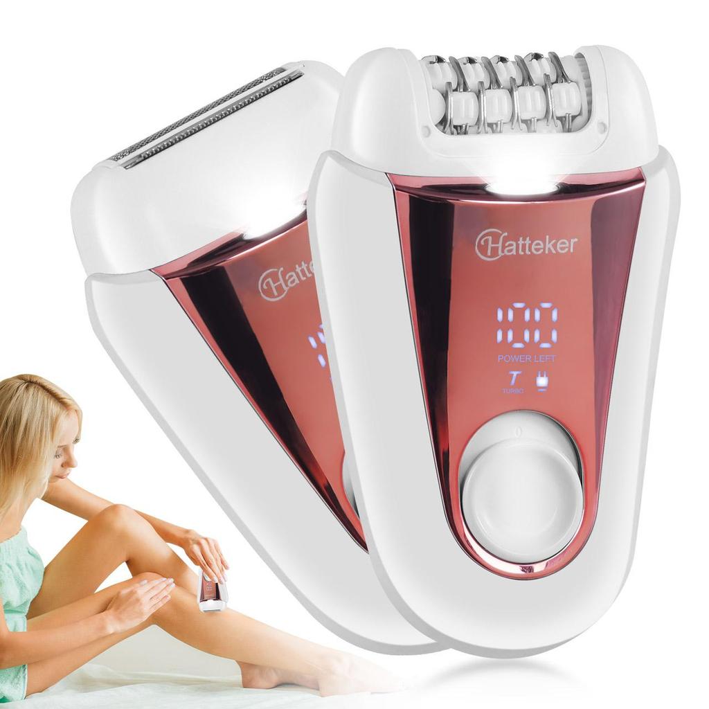 HATTEKER Epilator Hair Removal DeviceElectric Epilator for Women Arm Leg Armpit Bikini Shaver Trimmer Hair Removal