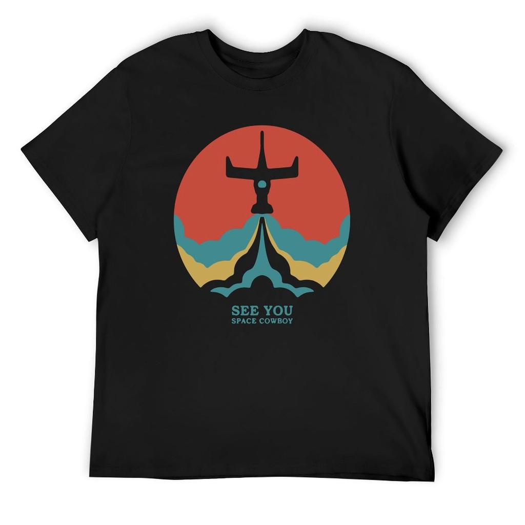 Cowboy Space See You In Space Men T-Shirt Anime Stuff Shirts Graphic Tees Heavyweights Quick Drying Mens Graphic T-shirts