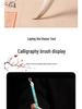 Pincel de Caligrafía Zou Wenguang con Jade Verde y Pelo de Cabra Mango Acrílico para Pintura China – Grado Profesional Principiante.