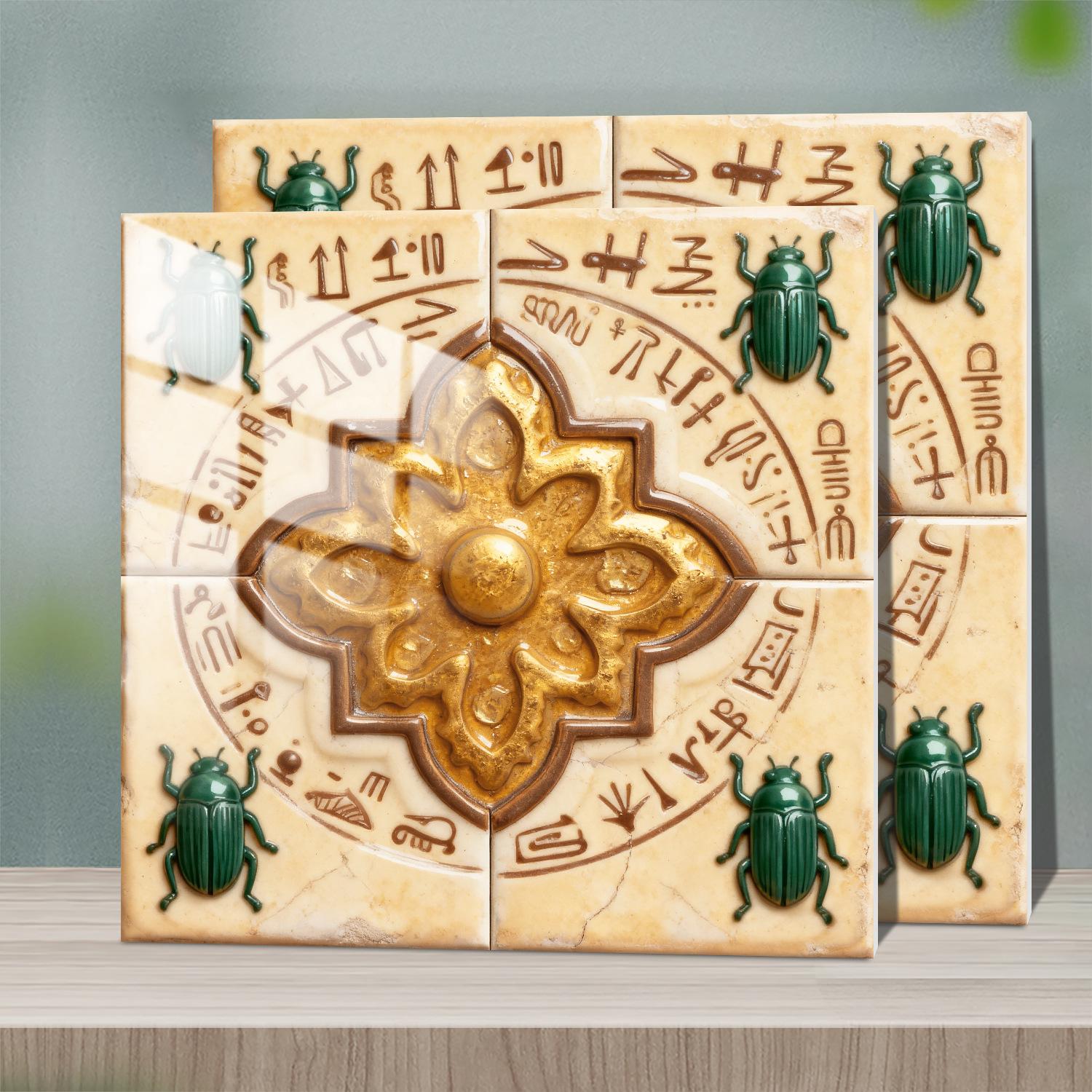 Водонепроницаемые 3D плиточные наклейки Самоклеящиеся ПВХ наклейки на стену - Стиль «Елочка» и «Кирпич» для декора кухонного фартука - Различные дизайны 10*10cm*10Pcs