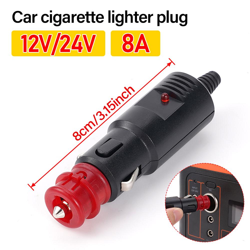 

Автомобильный прикуриватель с индикаторной лампой Европейский разъем прикуривателя Общие автомобильные аксессуары 12 В-24 В 8 А