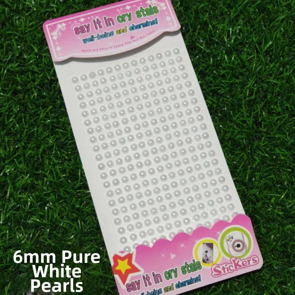 Round Shape 3D Gem Stickers Colorful Design Rhinestone Stickers Diamond Stickers  for Party Makeup