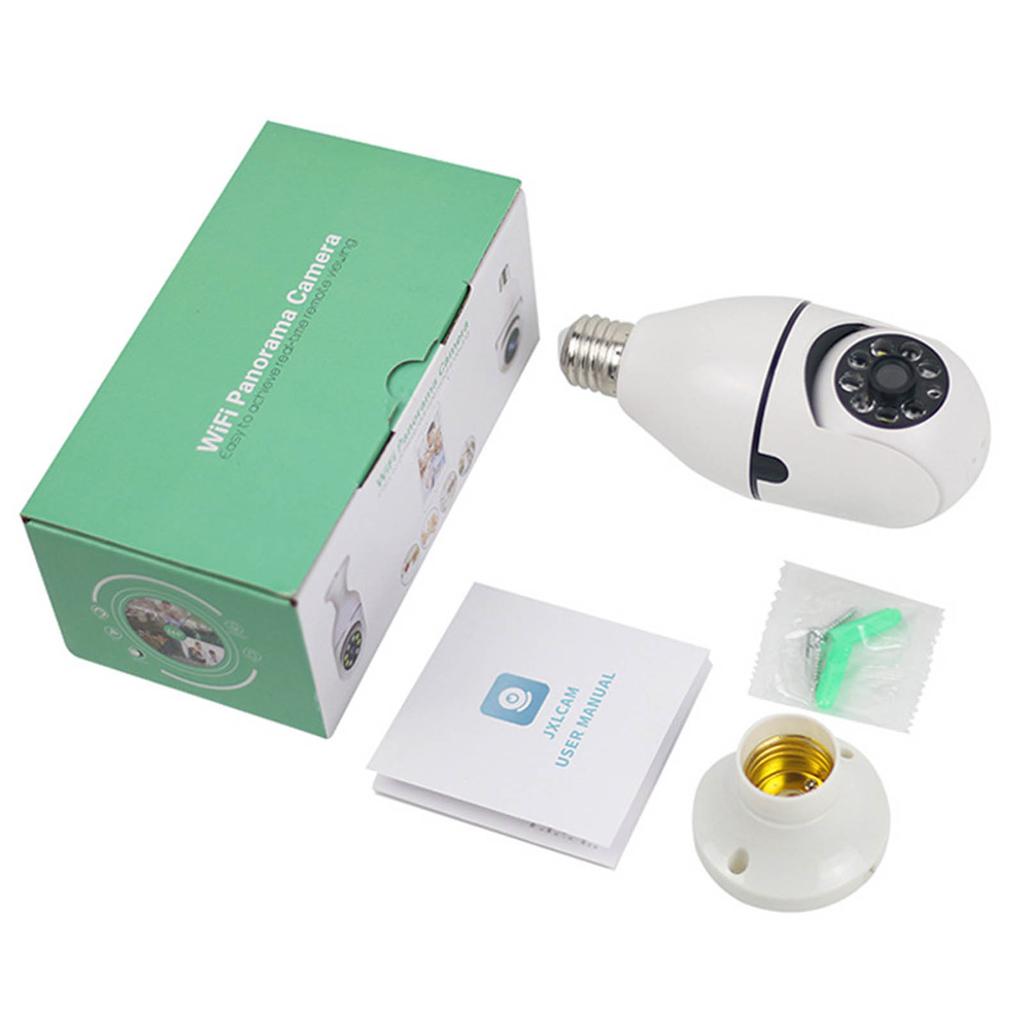 Bulb Camera HD Wireless Motion Detection Alarm Night Vision Clear Images WiFi E27 Socket Camera for