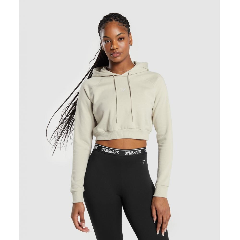 

GYMSHARK Training Флисовая укороченная толстовка Pebble Grey B7A7T GB7P