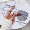 Photochromic Glasses Women Anti Blue Light 0 To-4 0 Large Frame Ultra Light Transparent Myopia Glasses