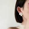 Summer Gardenia Flower Pearl Stud Earrings Popular Sweet Earrings High Sense Light Luxury Niche Temperament Versatile Earrings