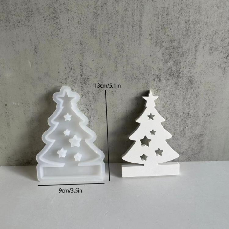 Easy To Use Decorations Candle Stand Mold Christmas Tree Crafting Resin Mold