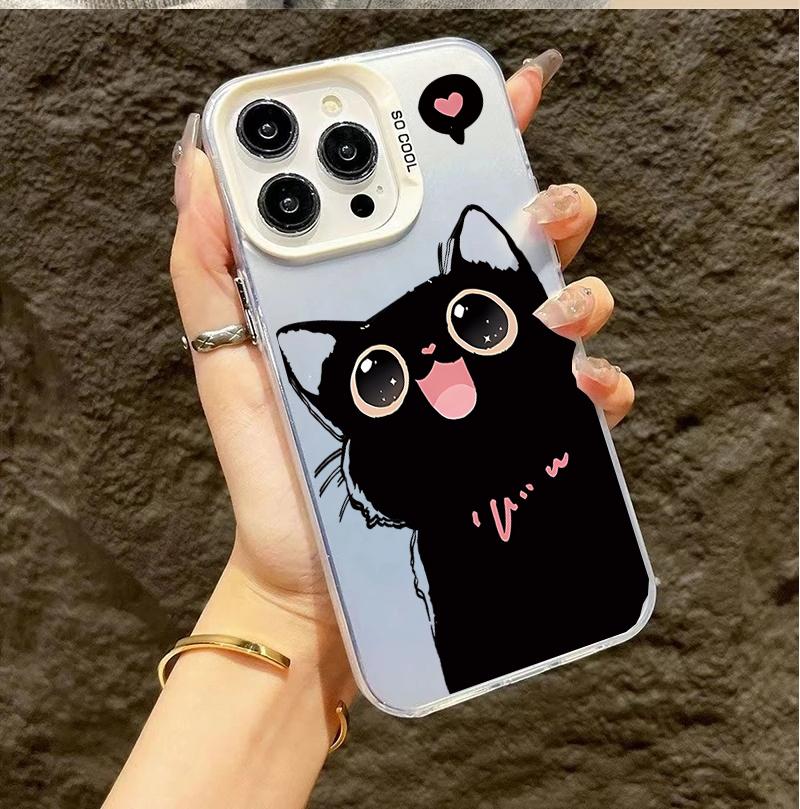 Милый черный кот Чехол Для infinix Note 30 40 Hot 50 60 Pro Plus 60i 40i 30i Smart 8 Pro 10 Plus TECNO SPARK 20 20C CAMON 40PRO infinix hot 60 5G