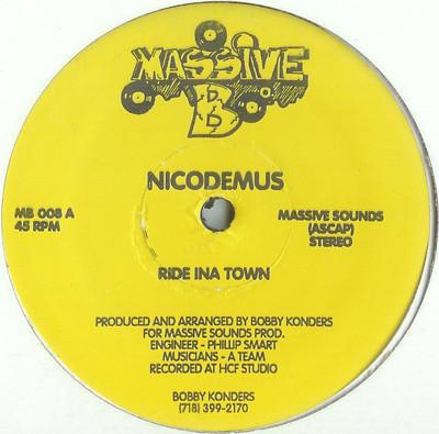 

12inch Record NICODEMUS Ride Ina Town MB008 MASSIVE B 1992 US Reggae Ska Dub Used