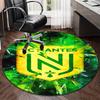 1PC round rug Fc Nan-tes Crest Design Printed Round Area Rug ,Rug For Home Office, Round Chair Rug, Decorative Carpet Fan gifts Christmas gift