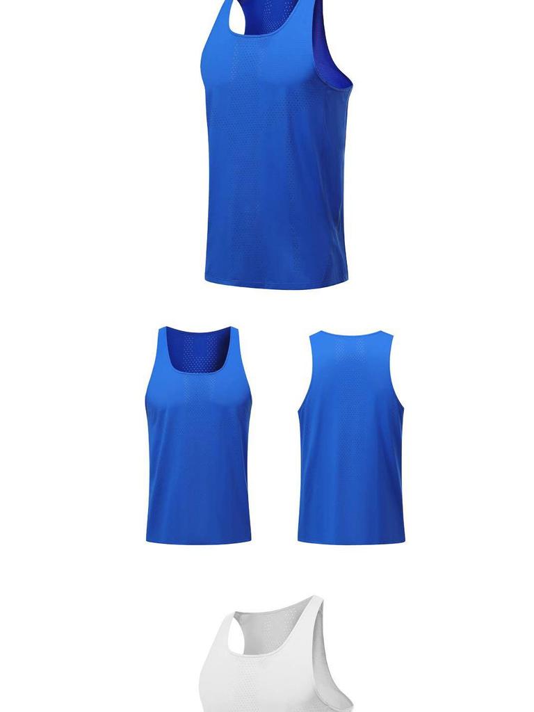 Men's Quick-Dry Running Vest - Lightweight, Sleeveless, Windproof, Fitness/Marathon Team Apparel with Custom Printing