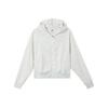 Chill Terry Einfarbig Lockerer Zip-Hoodie Jacke Damen Oberbekleidung Birken-Heather FN2420-051