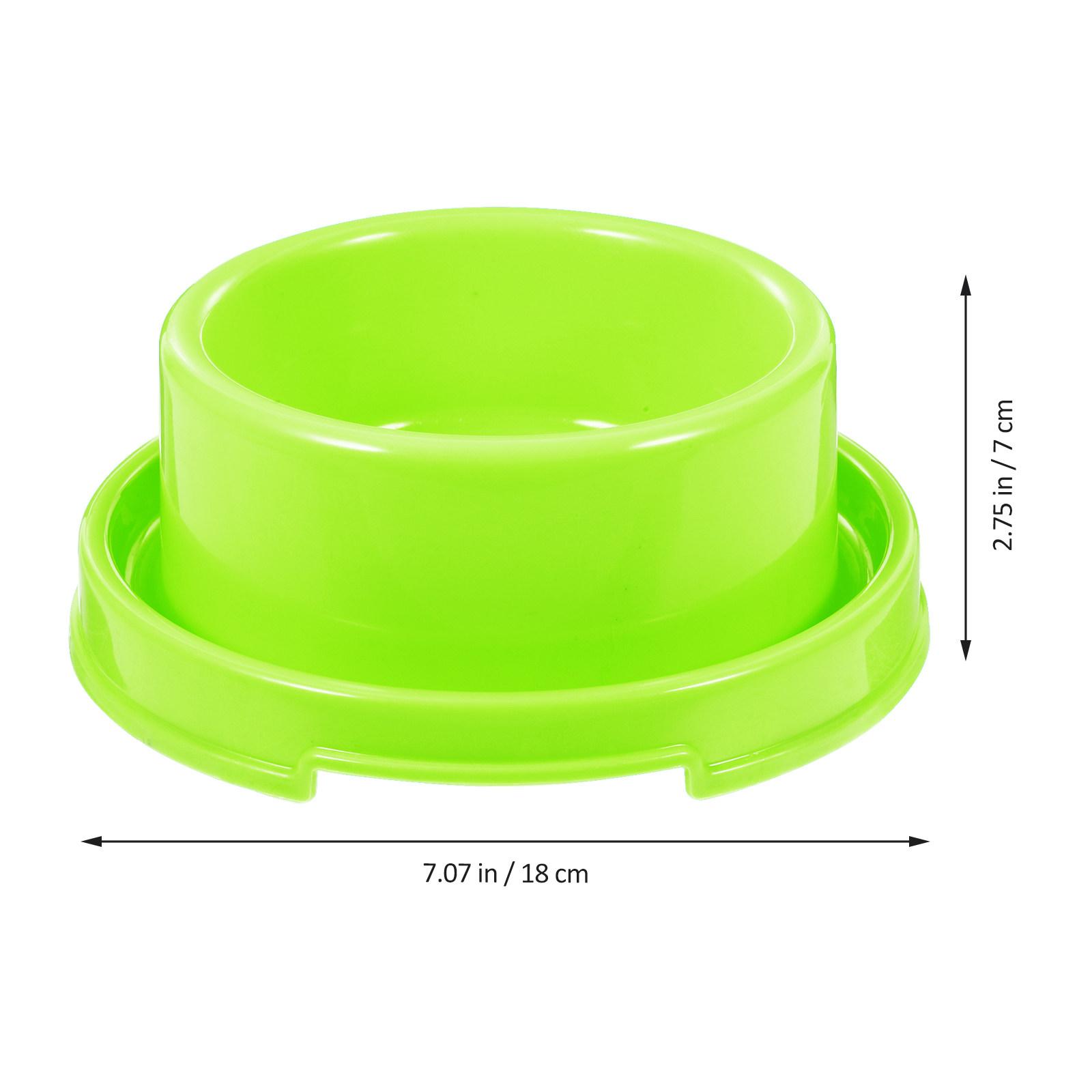 

Plastic Circle Ant Proof Pet Food Bowl Durable Thick Plastic Puppy Cat Feeding Dish Green Suitable for Small Dogs Cats зелений